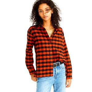 Madewell XL Flannel Oversized Ex-Boyfriend Shirt NWT